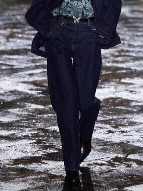 Christian Dior Cruise 2024 Runway Deep Blue Fitted Jeans